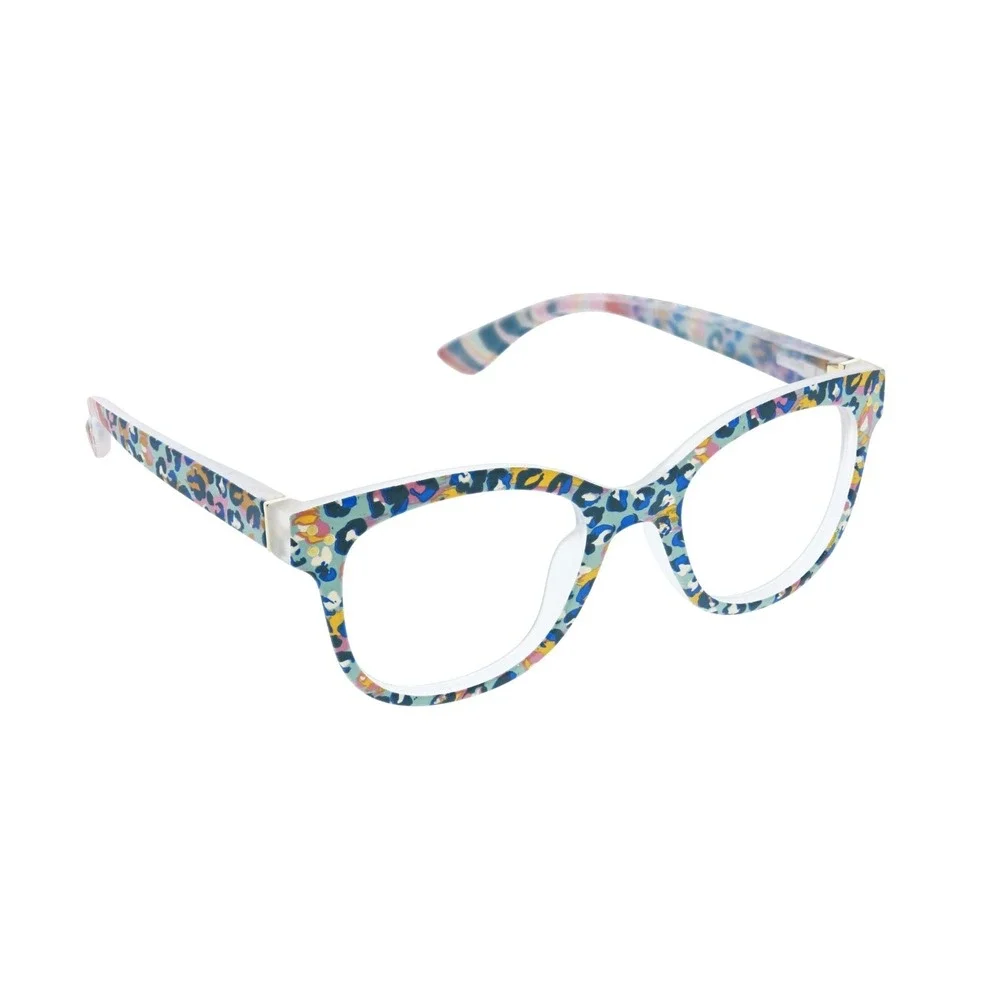 New Leopard Peepers blue light filter readers  +1.00 & case